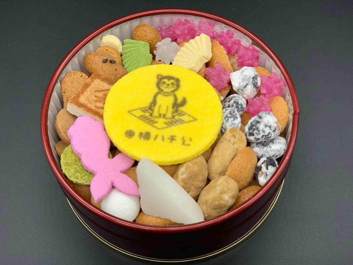 老舗が作るハチ公印の吹きよせ♪銀座菊廼舎 冨貴寄「東横ハチ公」