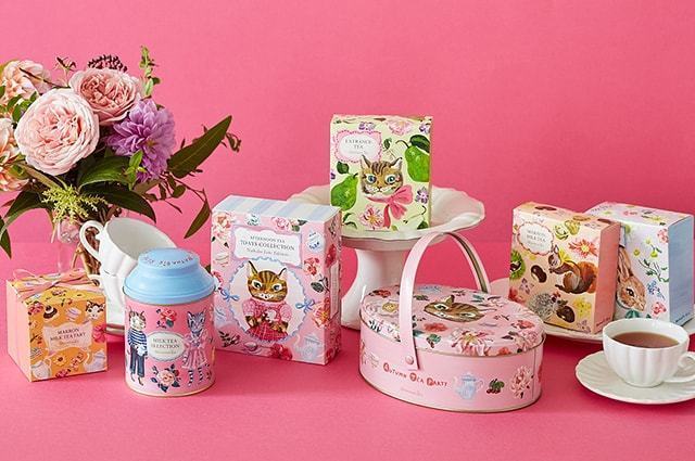 完売品 限定 ナタリーレテ×Afternoon Tea/オータムバスケット 世界的イラストレーターとコラボ、秋限定の紅茶と焼き菓子が登場