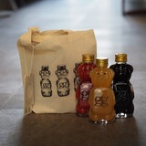 ジュースギフトは、キュートなくまボトル一択！ COFFEE & BAR gg KURAMAE／コーヒーアンドバー ジーニー クラマエ　ガラス製くまボトルジュース「Green Good Bear（グリーングッドベア）」