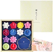 可愛いお花型のキャンドル!ギフト券と花づくしギフトセット