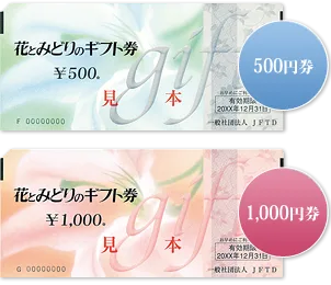 お花を選ぶ楽しさを贈ろう!花とみどりのギフト券