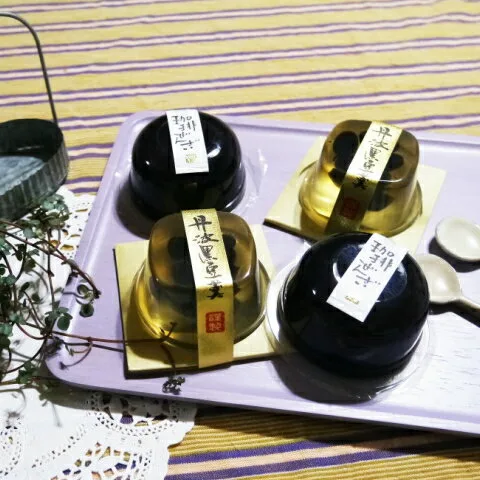 お洒落で美味しい「珈琲ぜんざいと丹波黒豆のゼリー詰め合わせ」