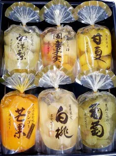見た目が面白い　フルーツゼリー　サンヨー堂