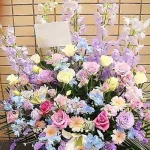 アレンジメント★(印象的なブルー・パープル系Lサイズ)