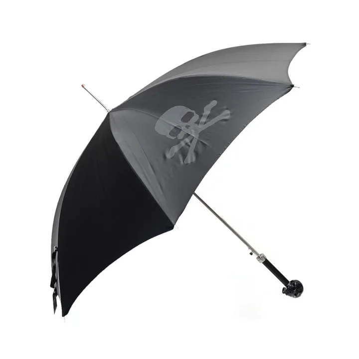 ドクロの意匠が際立つ！（パソッティ）Pasotti 傘 メンズ 20N BK W33 SCULL BK ブラック[並行輸入品]
