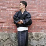 近江400年の伝統技術使用！メンズ浴衣 5点プレミアムセット 近江ちぢみ