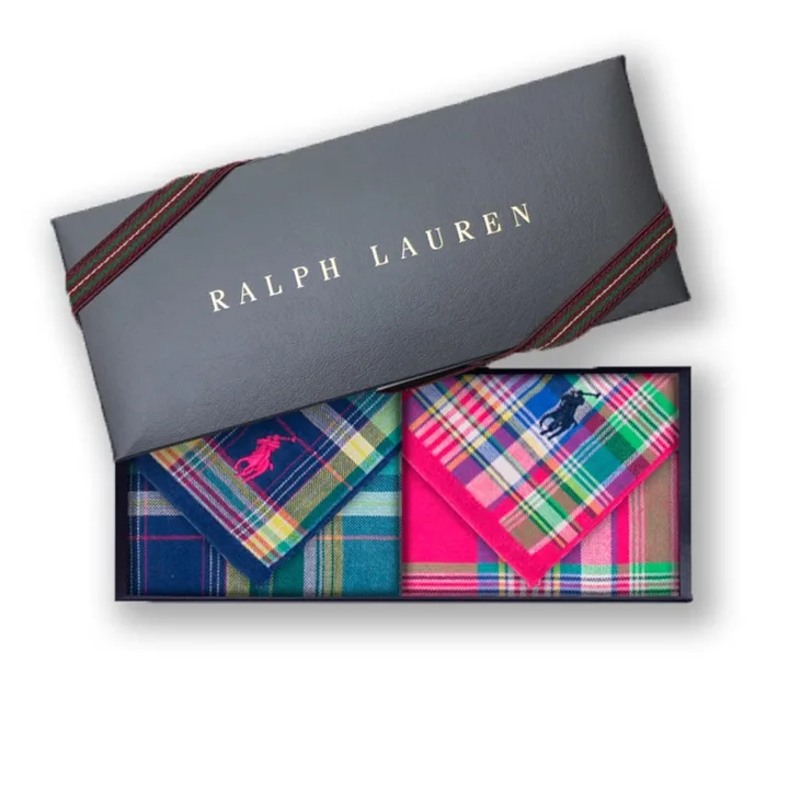 豊富なカラーバリエーション! 【RALPH LAUREN】タオルハンカチ2枚セットwithギフトボックス