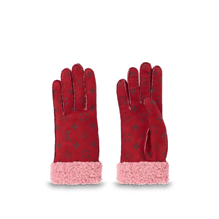 キュートなカラーのモノグラムグローブ「Monogram Darling gloves Coquelicot」