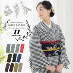 今時メイクや赤リップが映える木綿の着物