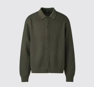 UNIQLO／ユニクロ メリノブレンドシャツカラーカーディガン