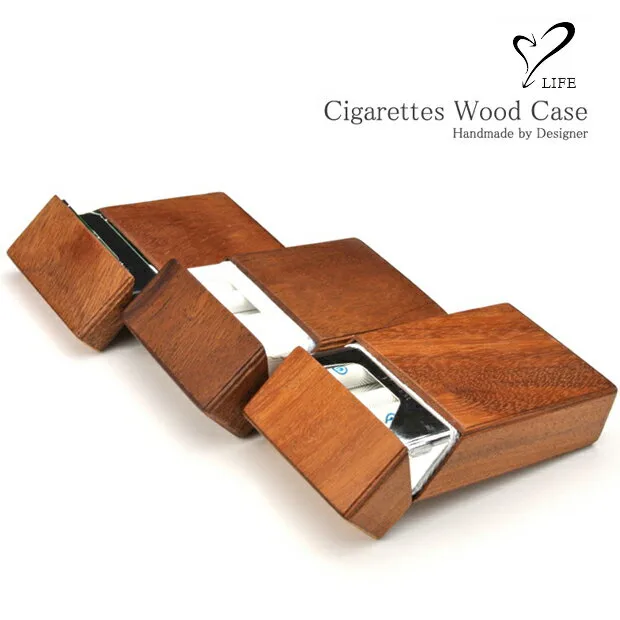 風合いが増していくアフリカンマホガニーのシガレットケース