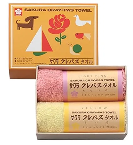 なつかしいクレパスがタオルになった「サクラクレパスタオル」