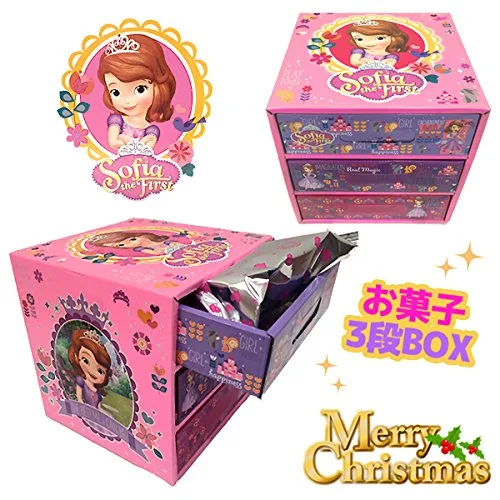 キュートなソフィア3段ボックスのお菓子グッズ