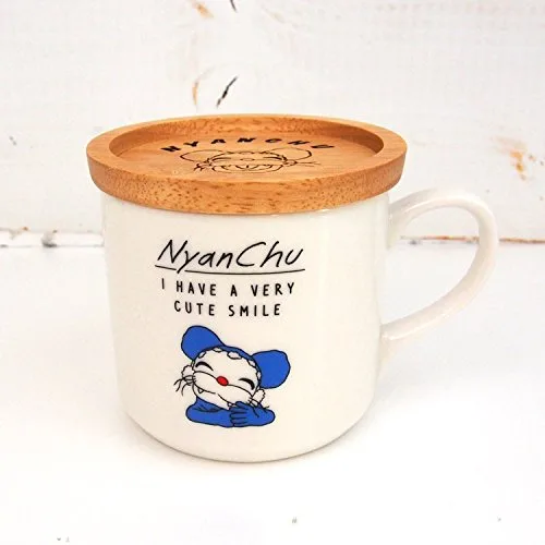 蓋はコースターにも♪Nyanchu SMAILEのマグカップ