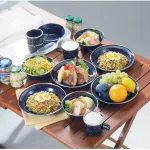 質感の良いホーロー食器セットはピクニックの必需品