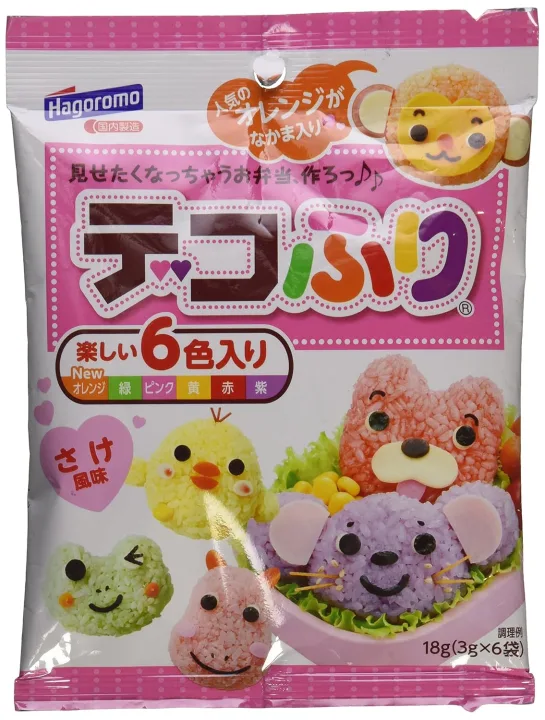 カラフルなキャラ弁はご飯に色付け♪