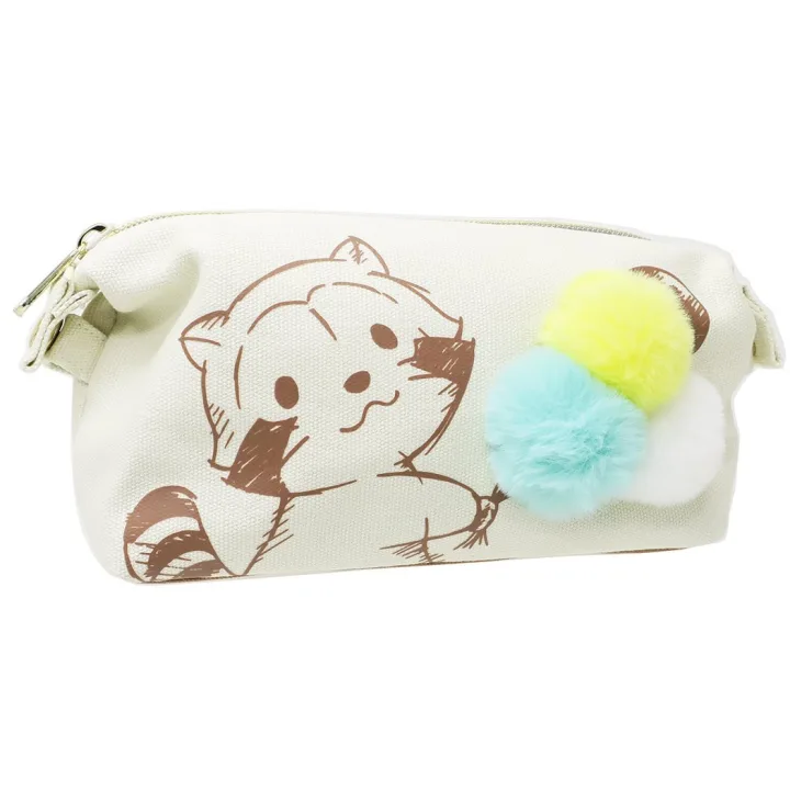カラフルなポンポンが印象的なかわいいグッズ♪ラスカルペンポーチをプレゼント