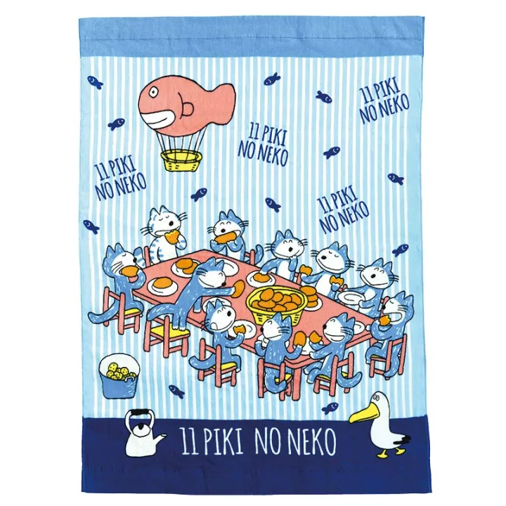 『11ぴきのねことあほうどり』がモチーフのタオルケット♪