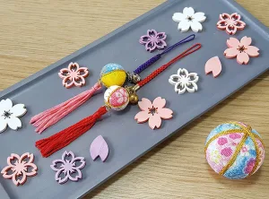アトリエ十日月 チリメン細工手毬ストラップ