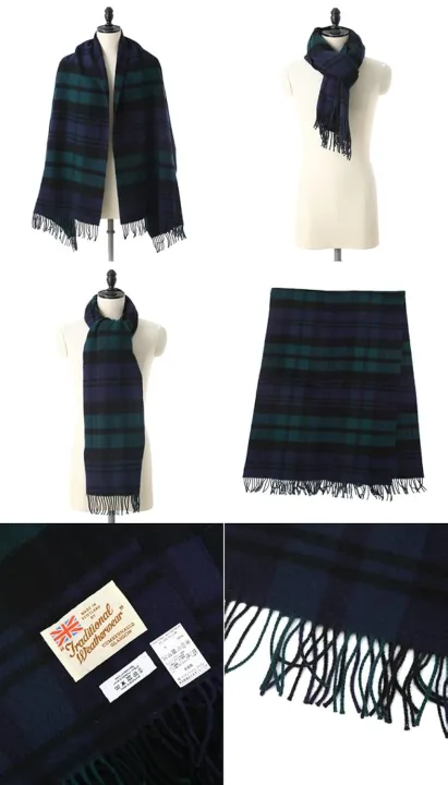 大判サイズがうれしい「BLANKET MUFFLER フリーサイズ ブラック/グリーン」