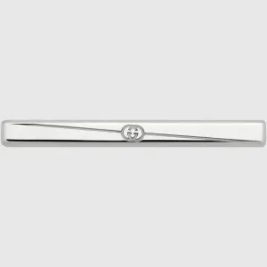 GUCCI／グッチ ダイアゴナル インターロッキングG ネクタイピン