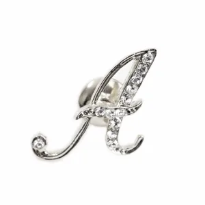 Lavish Gate／ラヴィッシュゲート スワロフスキーイニシャルラペルピンブローチ
