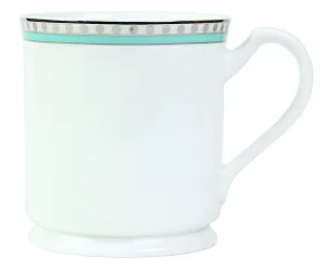 TIFFANY&CO／ティファニー プラチナ ブルー バンド マグカップ