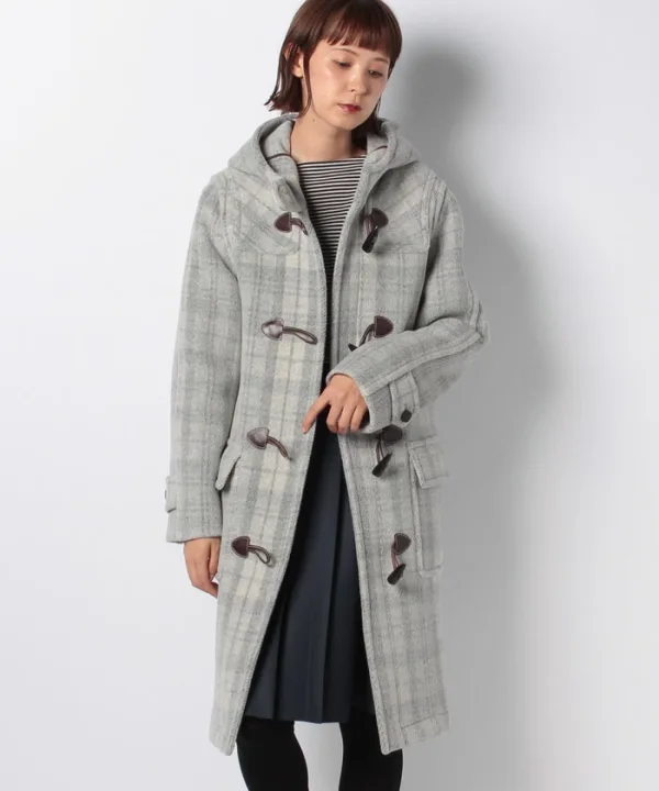可愛すぎてため息♡ロング丈チェック柄ダッフルコート