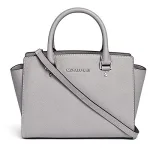 上質なサファイア―ノレザーで着こなしをセンスアップ♪「SELMA MEDIUM SAFFIANO LEATHER SATCHEL PEARL GREY」