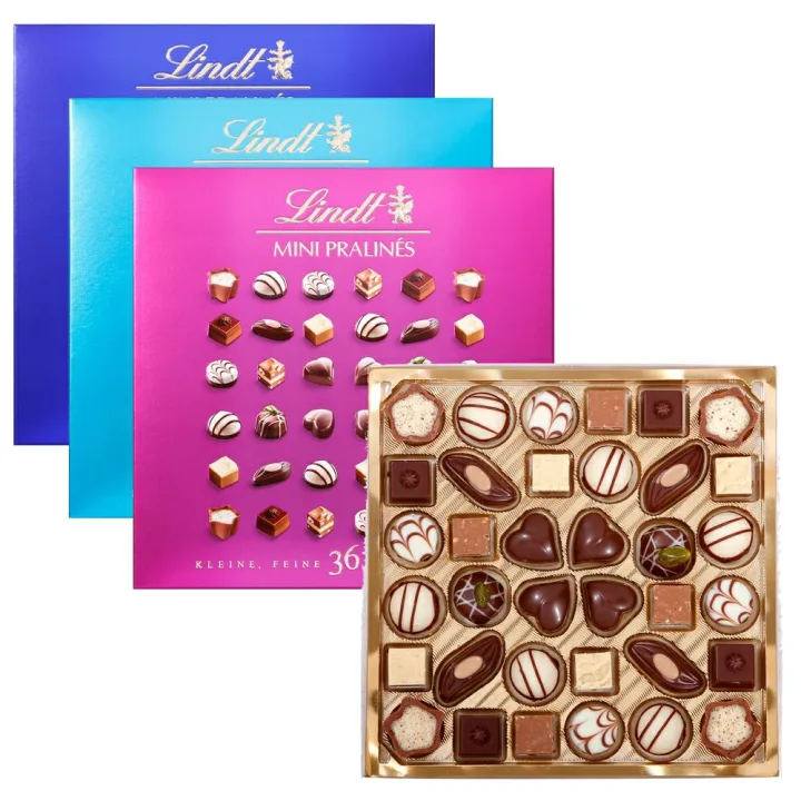 Lindt/リンツ ミニプラリネ 180g(グリーン・ピンク・ブルー)