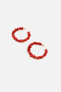 ZARA コーラルフープピアス