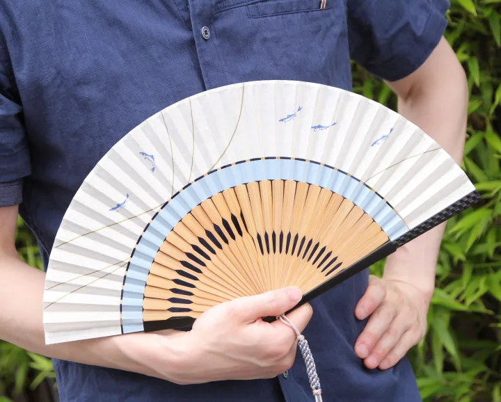 白竹堂 えんぎもの 扇子セット(鮎)