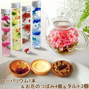 彩香 ハーバリウム＆お花のつぼみ＆タルト