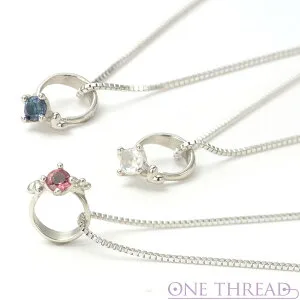 One thread／ワンスレッド Pt900 ベビーリング ハート＆クローバー ミルククラウン