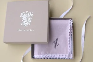 リネンハウス イニシャル入り刺繍ハンカチ