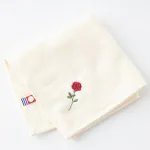 【名入れ/BOX入り】今治タオル花刺繍&無地ハンカチ2枚セット