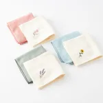 今治タオル 【名入れ/BOX入り】今治タオル花刺繍&無地ハンカチ2枚セット