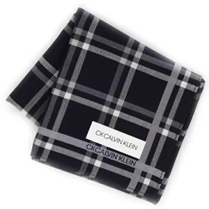 CK CALVIN KLEIN／カルバン・クライン ハンカチ (ネイビー) チェック 大判