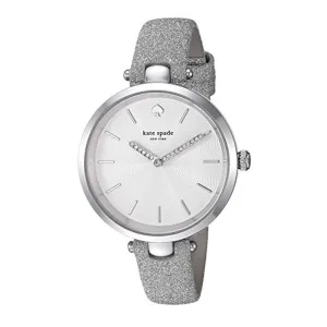 Kate Spade／ケイトスペード ホーランド シルバー グリッター レザー ウォッチ