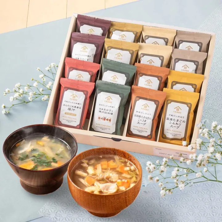 久世福商店 久世福だしのお味噌汁とスープ 詰め合わせギフト（16個入り）