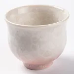 花結晶 ぐい呑み（桃白）