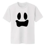 おばけの顔がユニークな白地Tシャツ