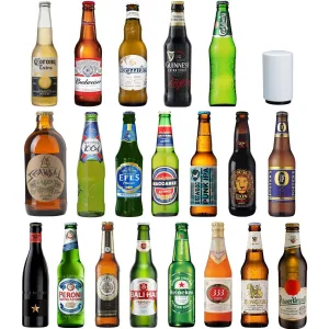 お酒ストア5周年記念セット ビールブランド飲み比べ 栓抜きセット［330ml×15本、341ml×1本、355ml×4本 ］