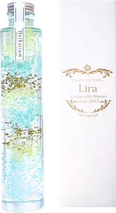Lira ハーバリウム 円柱 かすみ草