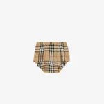 Burberry／バーバリー チェックトリム コットンドレス ウィズ ブルマー