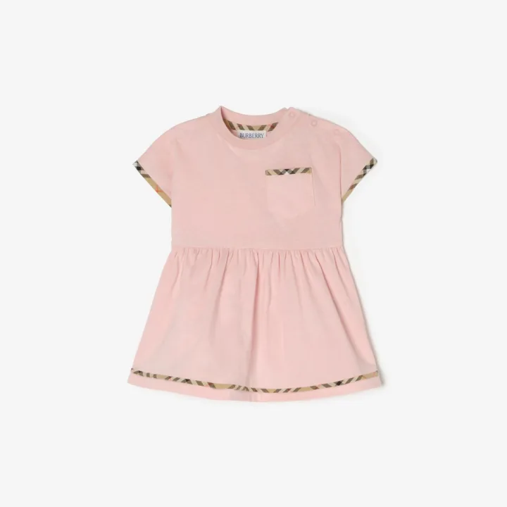Burberry／バーバリー チェックトリム コットンドレス ウィズ ブルマー