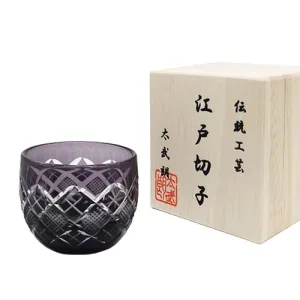 太武朗工房 江戸切子 矢来魚子紋 ぐい呑