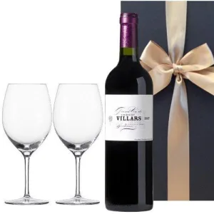 Wine and Glass Gifts／ワイン&グラス ギフト 赤ワイン用 ペアグラス付き ワインセット