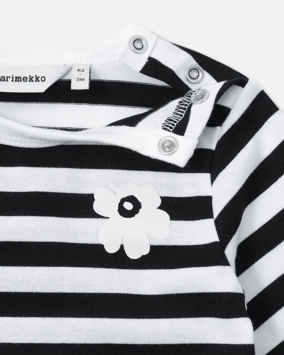 Marimekko/マリメッコ Vinde Tasaraita Unikko ロンパース
