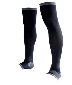 デキる男プロジェクト 男性専用脚すっきり対策オープントゥ着圧ソックス